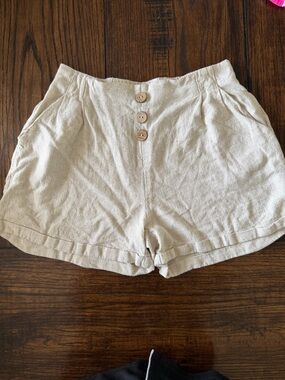 Umgee High-Rise Cream Women’s Shorts